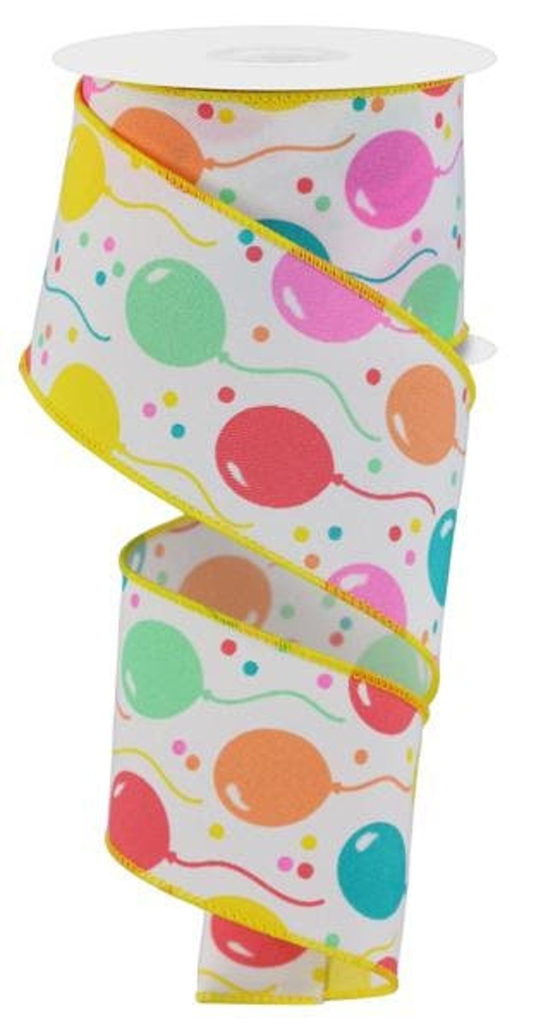 Balloon Ribbon Birthday Ribbon Party Ribbon Wired 2.5 Inch Ribbon - Etsy