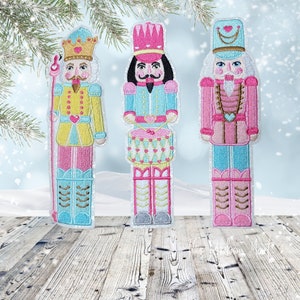 Nutcracker Iron on Patch  Pastel Chenille Nutcracker Patches