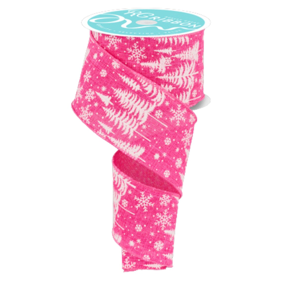 Pink Ribbon Xmas Hot Pink Christmas Tree Ribbon Pink White Tree Ribbon 2.5 Inch - Etsy