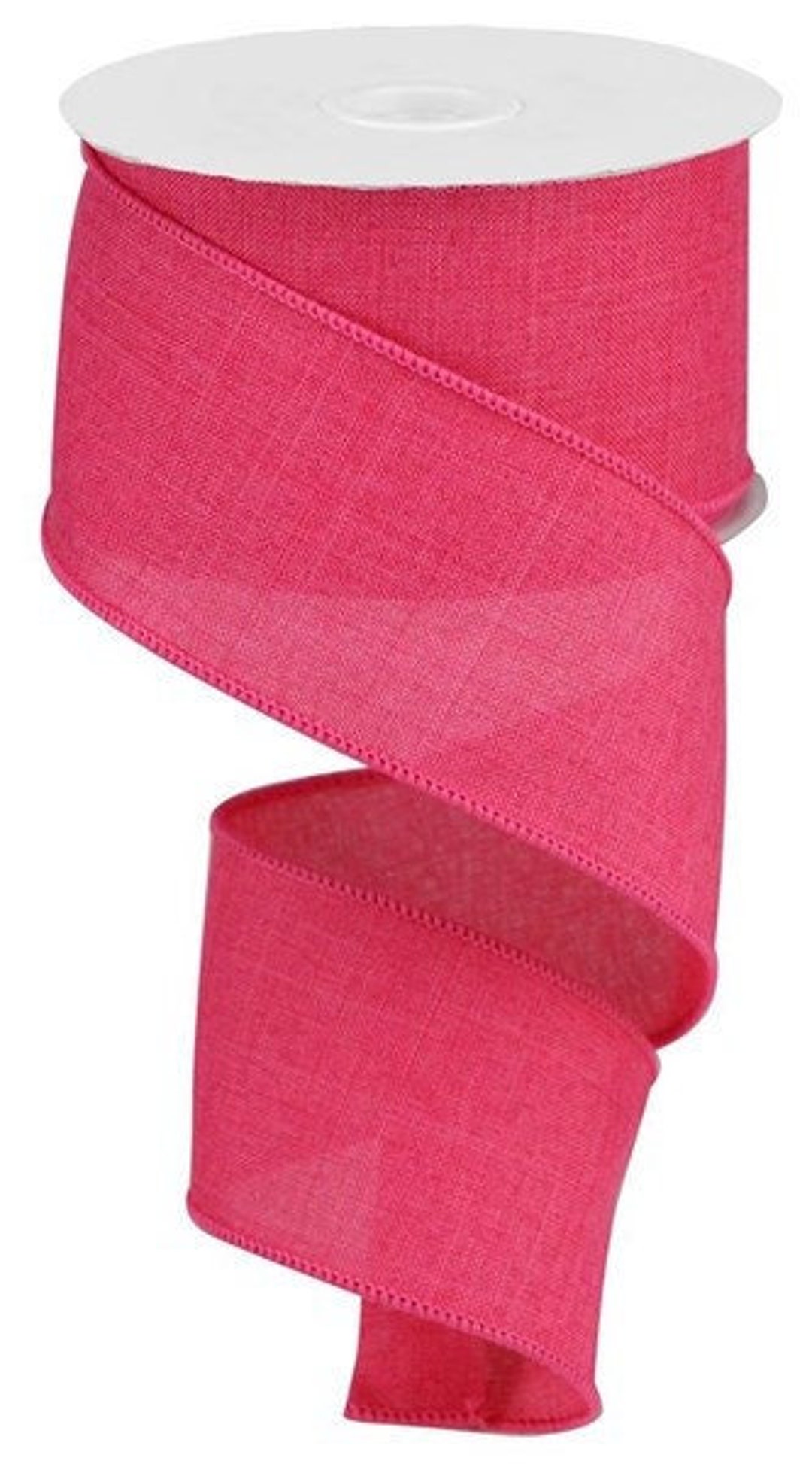 Hot Pink Royal Burlap Ribbon Hot Pink Wired Ribbon 2.5 Inch Wreath ...