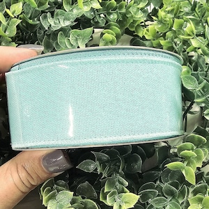 Ice Blue Glitter Ribbon Light Blue Aqua Fine Glitter on Royal Ribbon 1.5 Inch Wired Ribbon