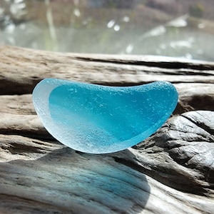 English Seaham Sea Glass | Stunning Turquoise Moon