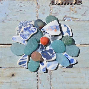 Japanese and Hawaiian Sea Pottery |  Sea Glass | Sea Glass Marbles F4