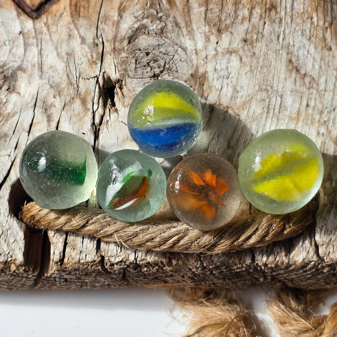 Japanese Sea Glass Marbles | Flat Bottom Marble Mix - Etsy