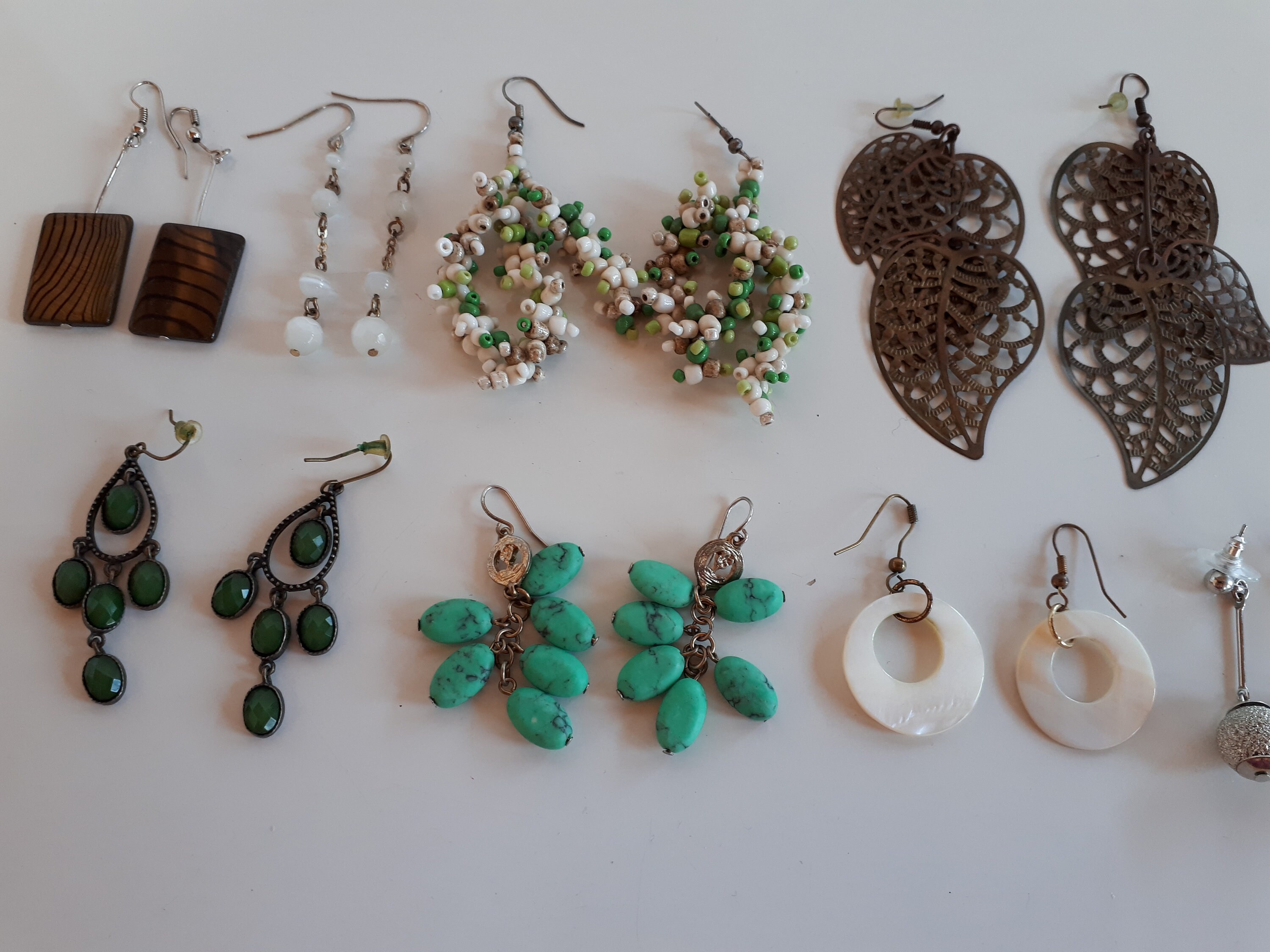 Lot 10 Pairs Dangle Earrings for Pierced Ears - Etsy