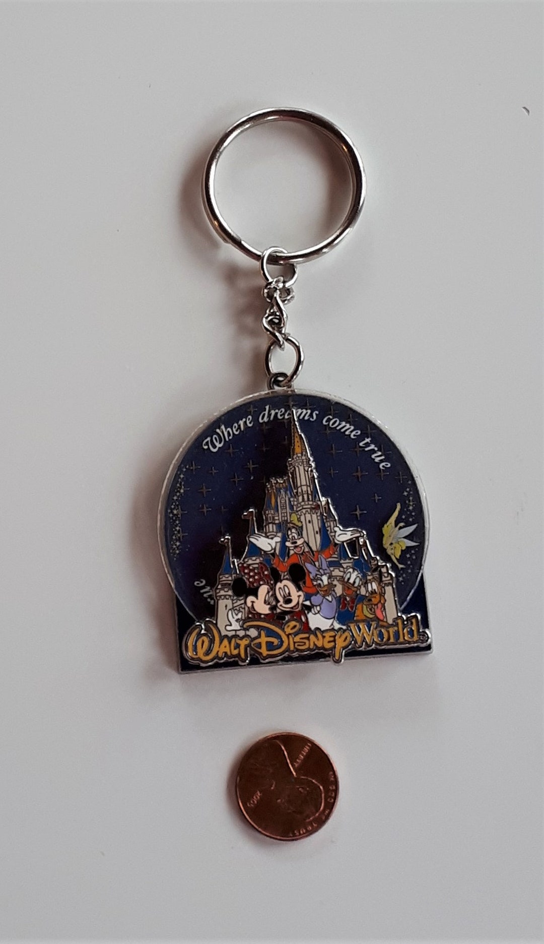 Monogram Disney Key Rings Big Walt Disney World Enamel Keychain Key Ring With Rotating Disc ...