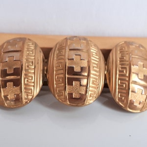 Versace Gold Greek Key Logo Hair Clip Versace Greek Key Motif Hair Clip - Gold | Editorialist main image 2
