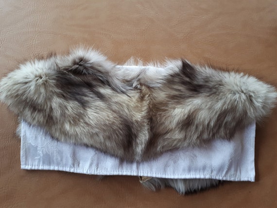 Vintage genuine polar fox fur collar for wear or … - image 4