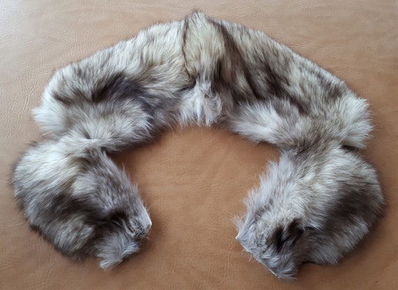 Vintage genuine polar fox fur collar for wear or … - image 1