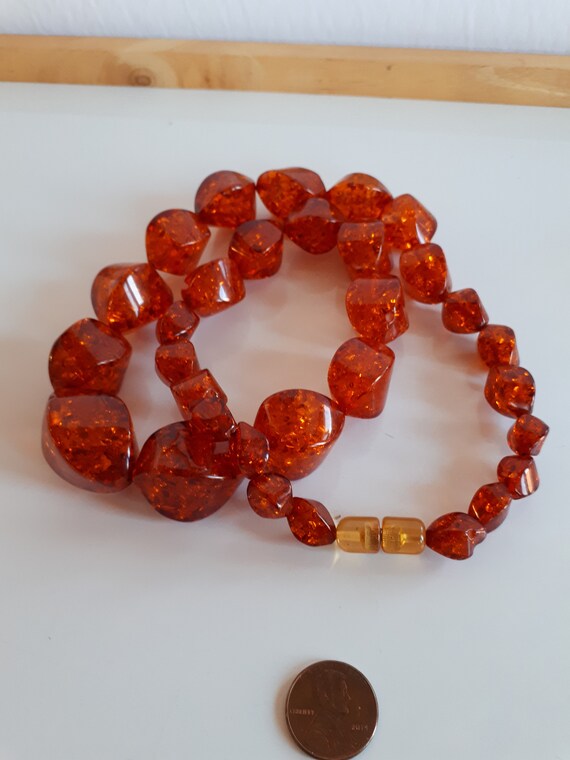 STATEMENT massive molded transparent cognac orang… - image 5