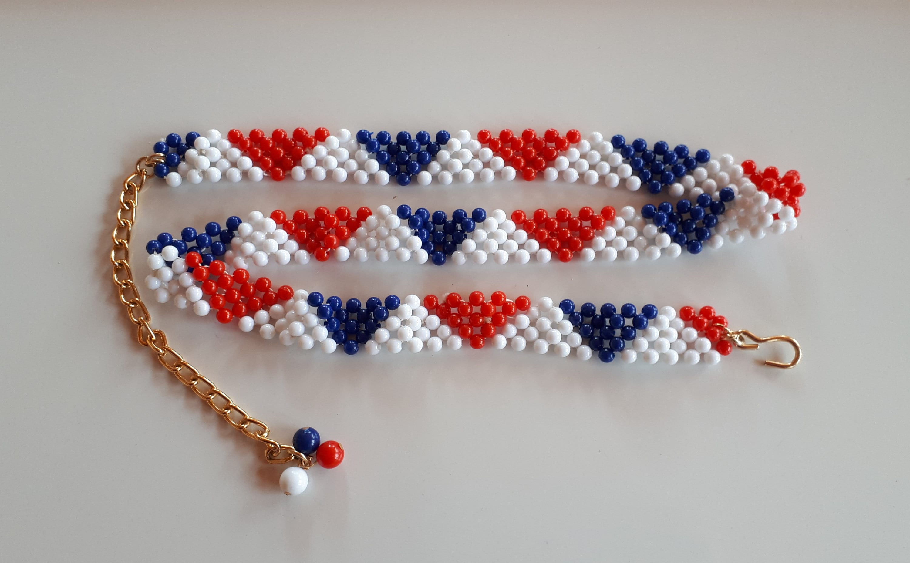 New Old Stock Retro Vintage Patriotic Red White Blue Plastic  display picture 2