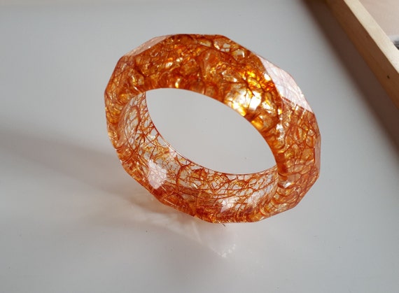 Vintage deadstock Statement clear transparent cra… - image 6