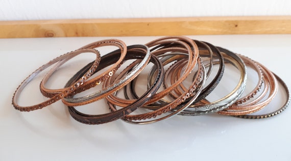 BOHO large lot collection stack bangle bracelets … - image 4