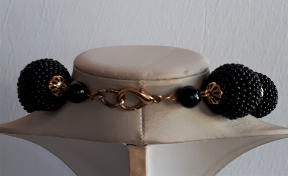 Massive dramatic vintage Retro STATEMENT black pl… - image 3