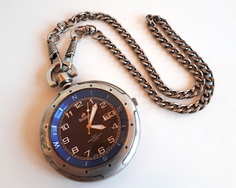 Working Phillip Crowe Quartz Pocket Watch Majesti Crave Series‎ 50mm With Chain Working Phillip Crowe Quartz Pocket Watch Majesti Crave  main image 4
