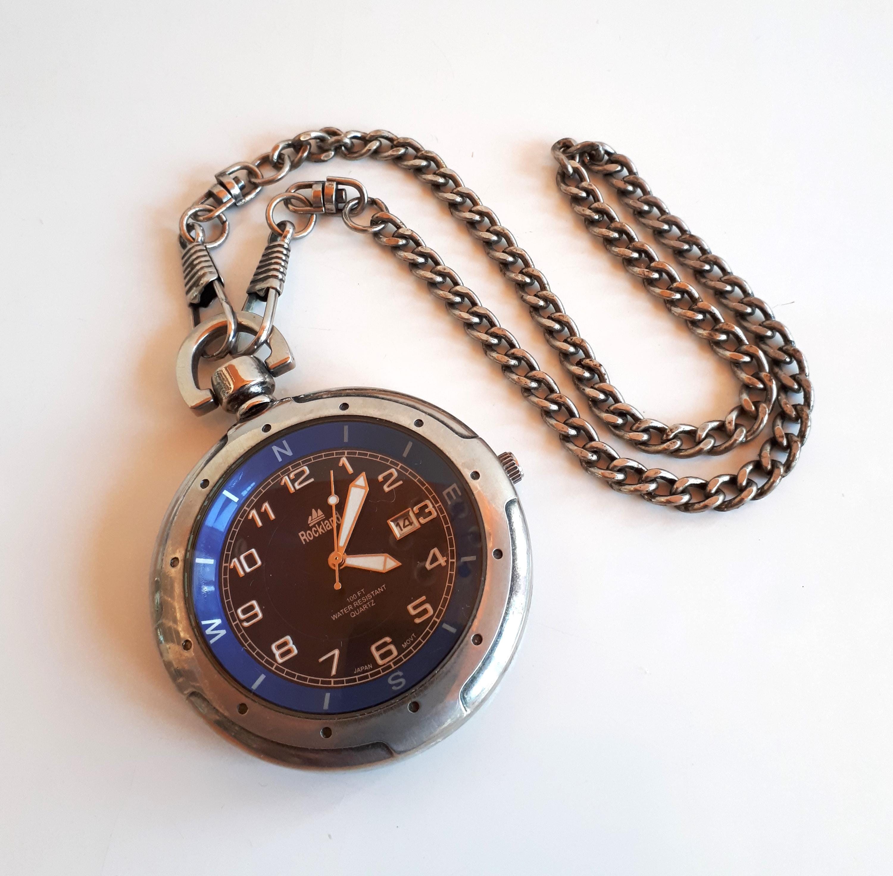 Reloj de bolsillo vintage ROCKLAND con movimiento japonés