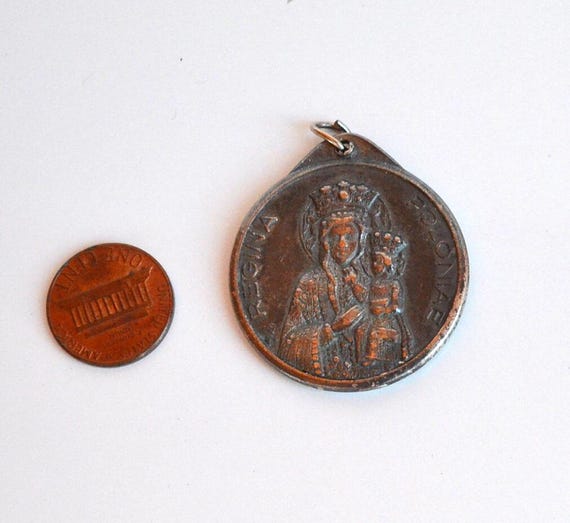 Vintage Regina Poloniae Queen of Poland and Pope John Paul II