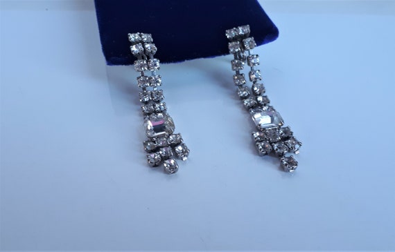 Statement vintage 50's hand prong set crystal rhi… - image 4