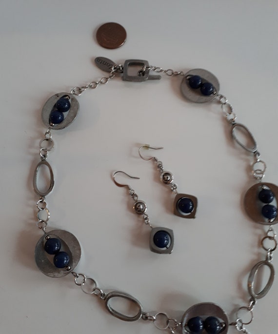 Vintage ZONTA signed modernist jewelry set charm … - image 6