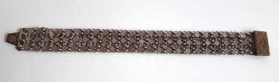 Antique Victorian signed silver mesh bracelet bra… - image 7
