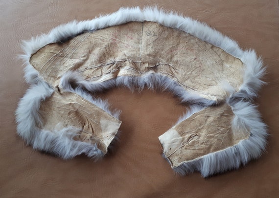 Vintage genuine polar fox fur collar for wear or … - image 5