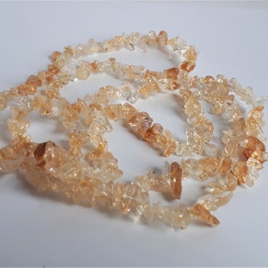 collier de citrine de pépites chunky vintage