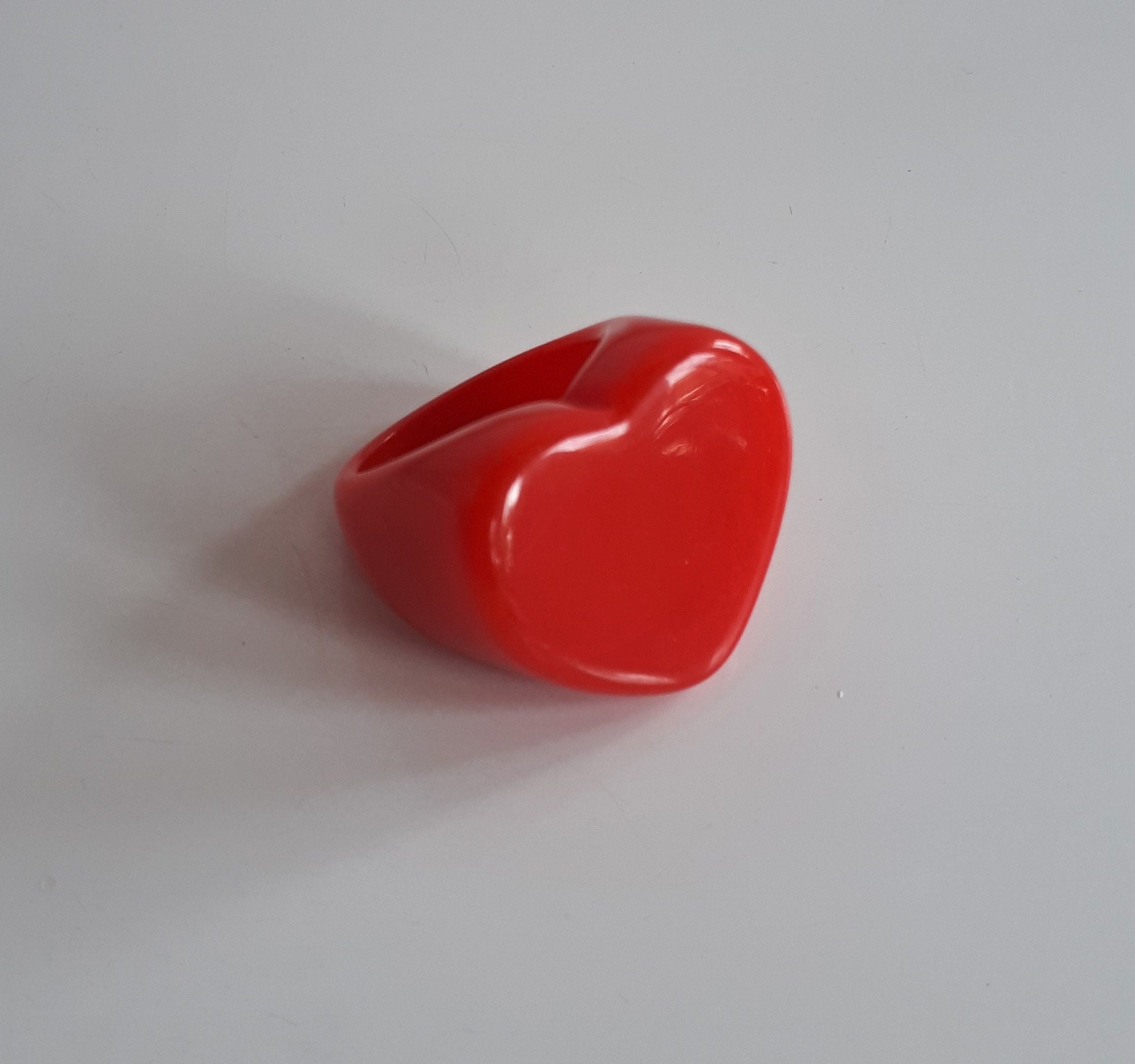 Plastic heart best sale ring