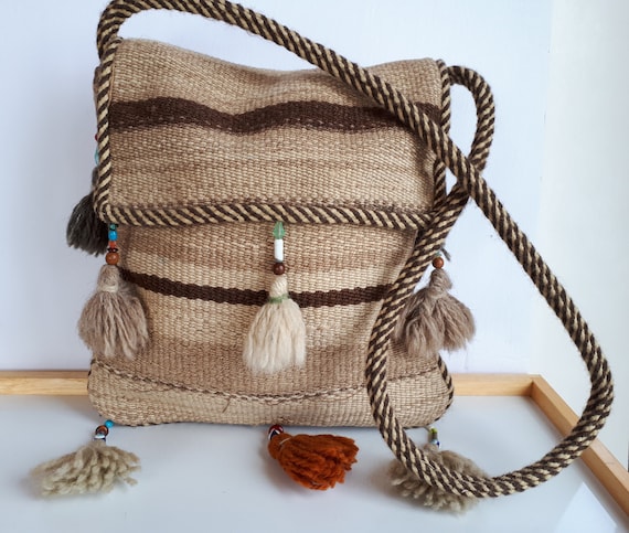 Handwoven Wool Crossbody Bag