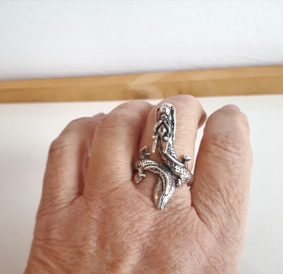 STATEMENT Vintage signed sterling silver 925 figu… - image 2