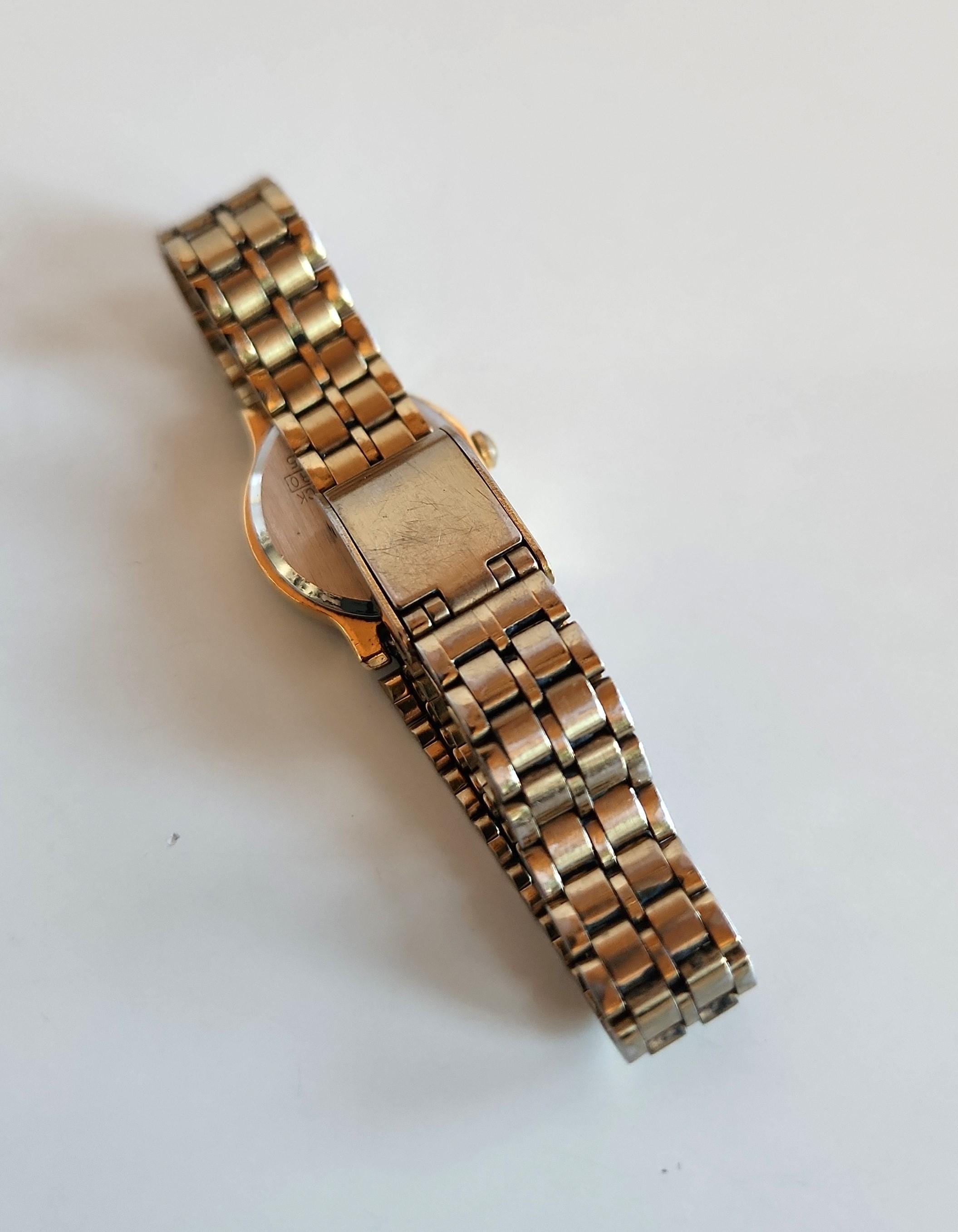 Vintage Seiko Gold Tone Quartz Watch With Mesh Bracelet NEED