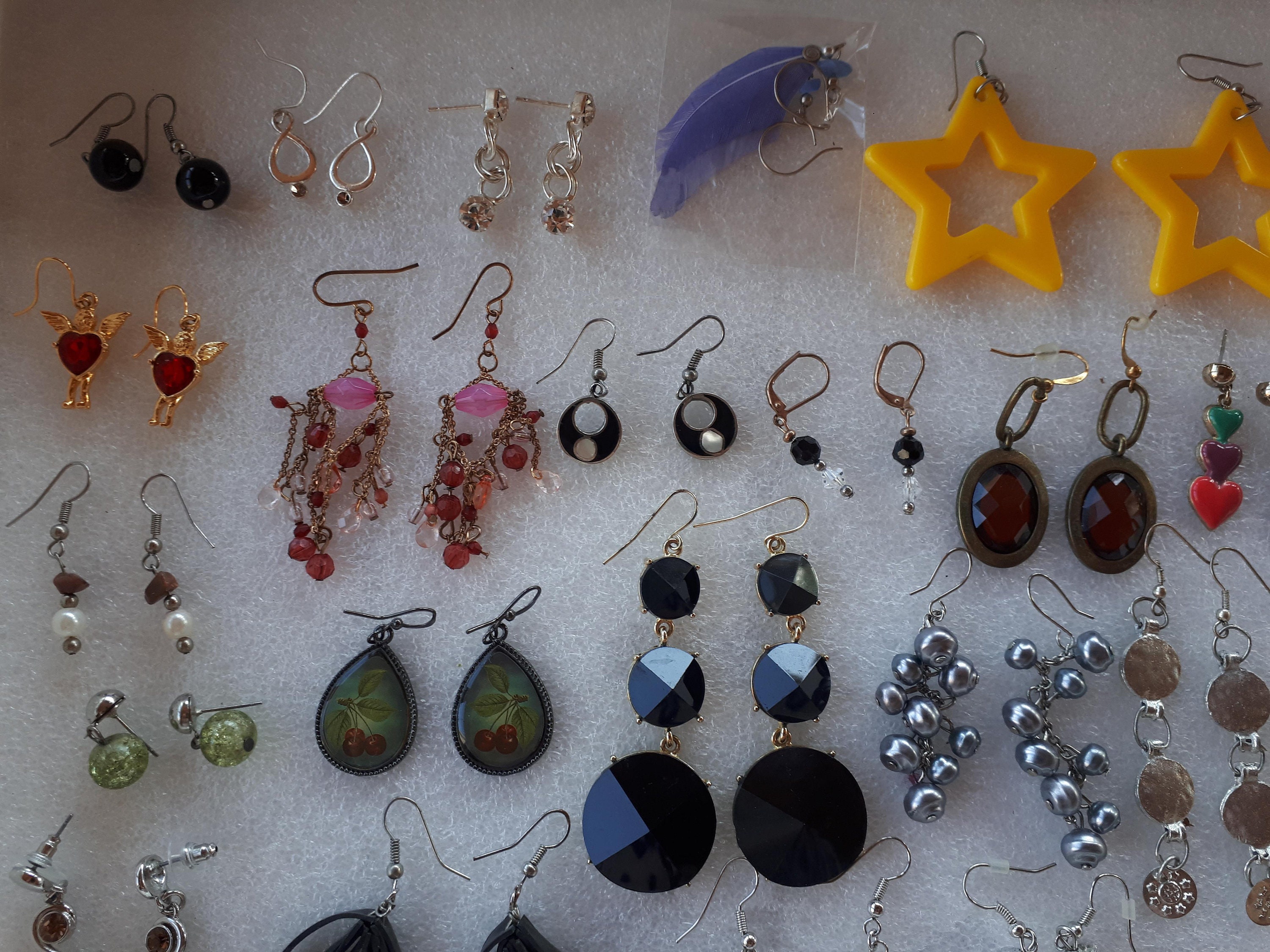 Le Monde Des Bijoux Lotto Di 10 Paia Orecchini Pendenti Moda - Foto 7