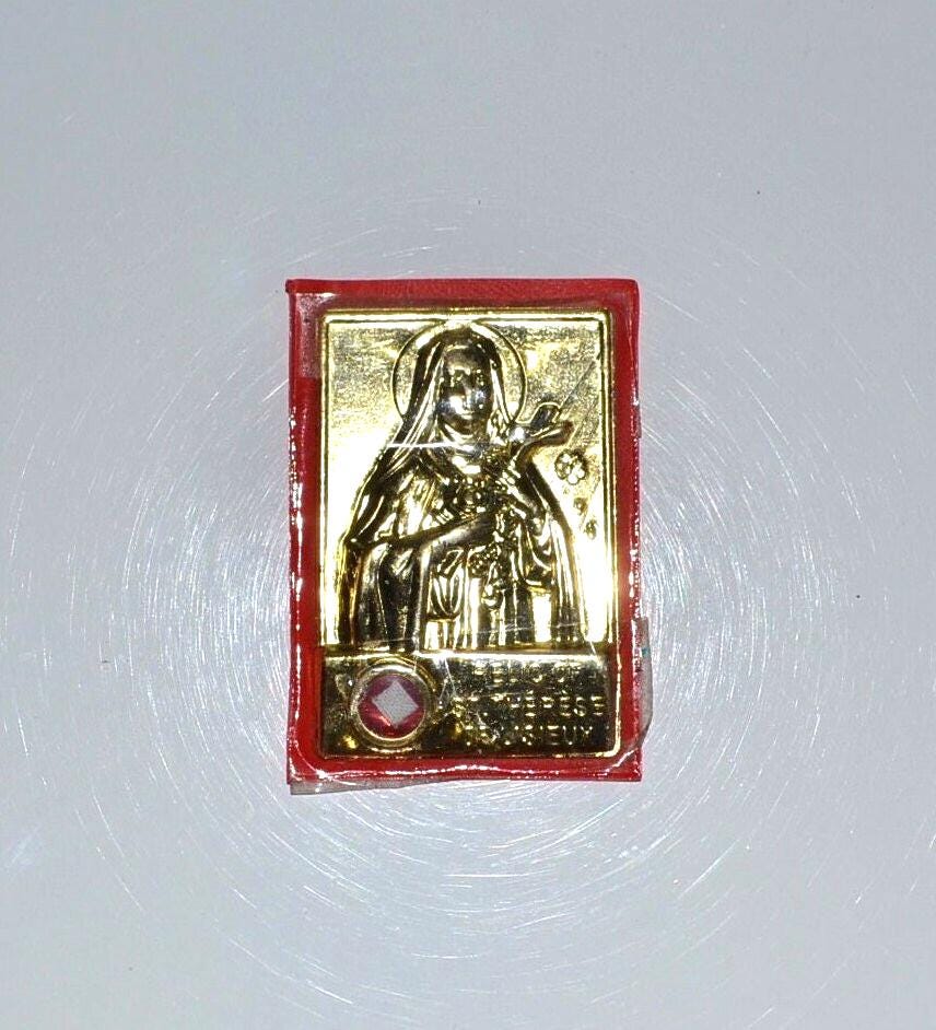 Saint Therese of Lisieux France Pocket Relic Reliquary Medal