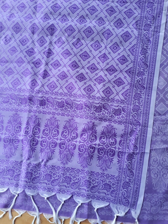 Vintage huge very fine Thai purple and lavender s… - image 1