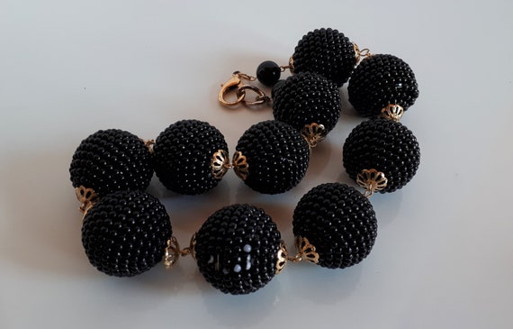 Massive dramatic vintage Retro STATEMENT black pl… - image 4