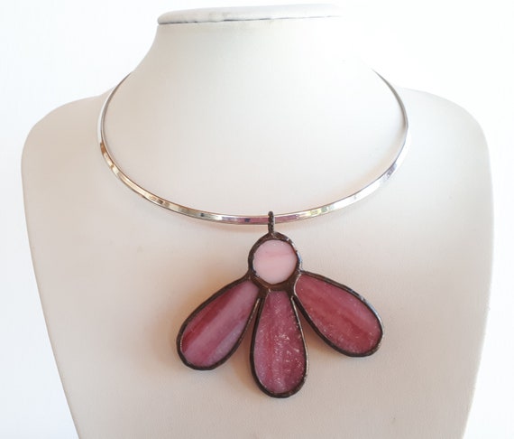 STATEMENT unique torque necklace with plique a jo… - image 2