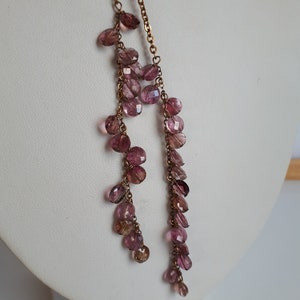 Dainty delicate vintage faceted pink tourmaline charm choose quantity