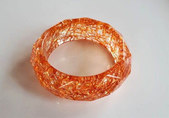 Vintage deadstock Statement clear transparent cra… - image 2