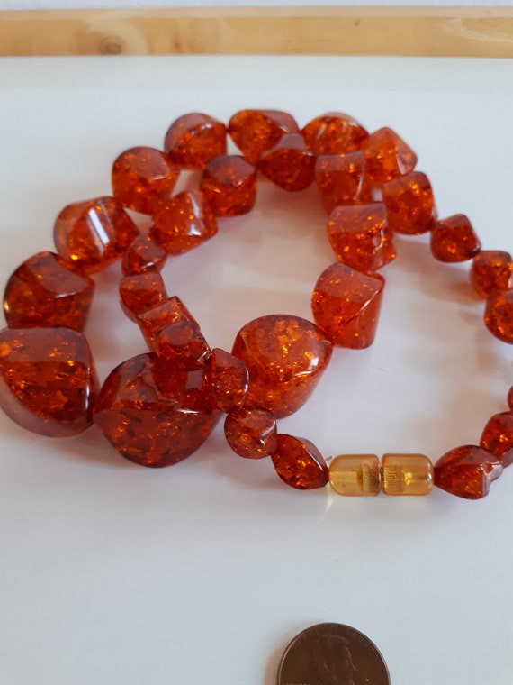 STATEMENT massive molded transparent cognac orang… - image 6