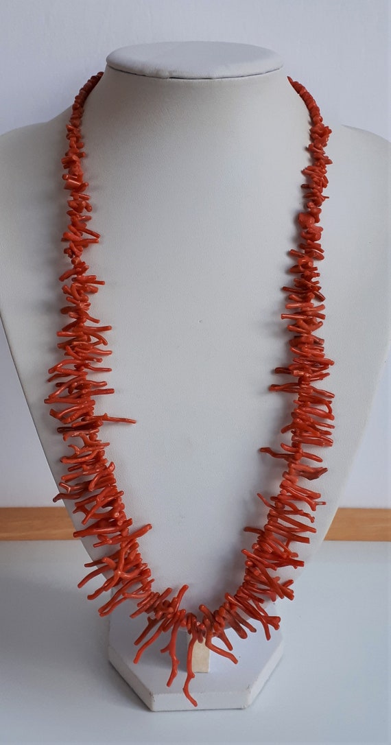 Huge 48 g vintage Italian red salmon coral branch 