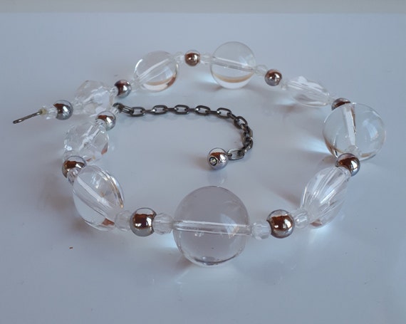 Vintage 60s chunky Pool of light clear transparen… - image 1