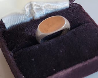 Unisex Vintage sterling silver 925 signet ring size 7
