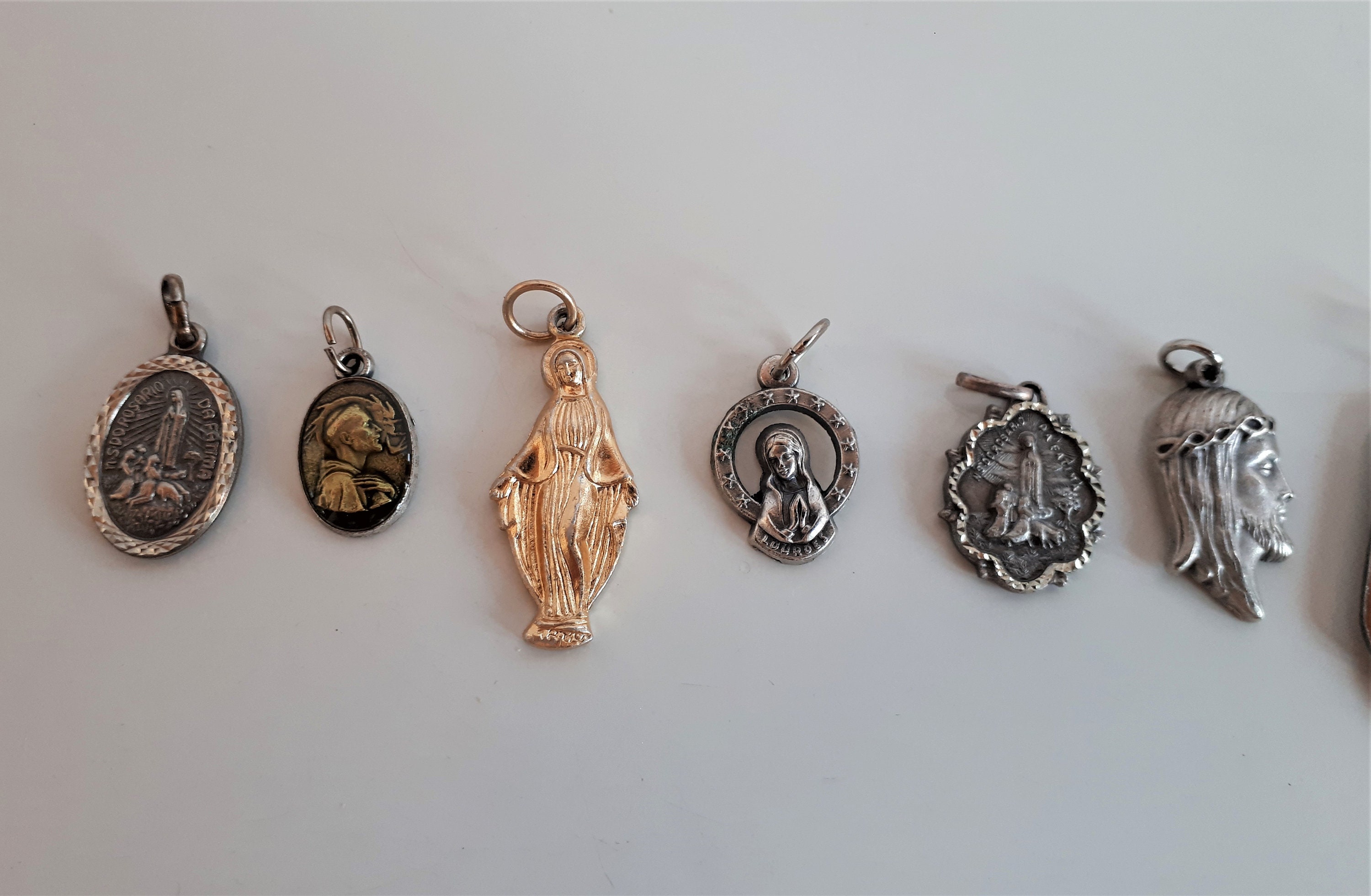 Vintage Antique Religious Saint Medal Charm Pendant Your Choice - Etsy