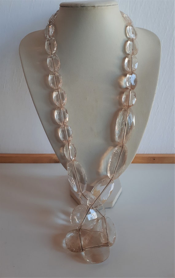 Massive long STATEMENT signed INWEAR pinkish gold… - image 3