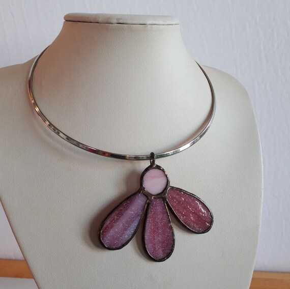 STATEMENT unique torque necklace with plique a jo… - image 3