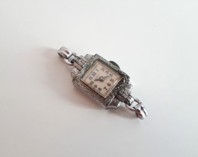 Rare old Art Deco LORIE Swiss made women mechanical wristwatch wrist watch for repair parts AS IS