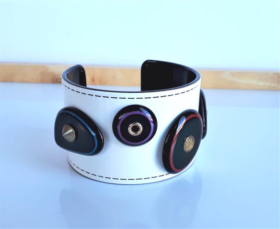 Statement designer white black interior plastic r… - image 2