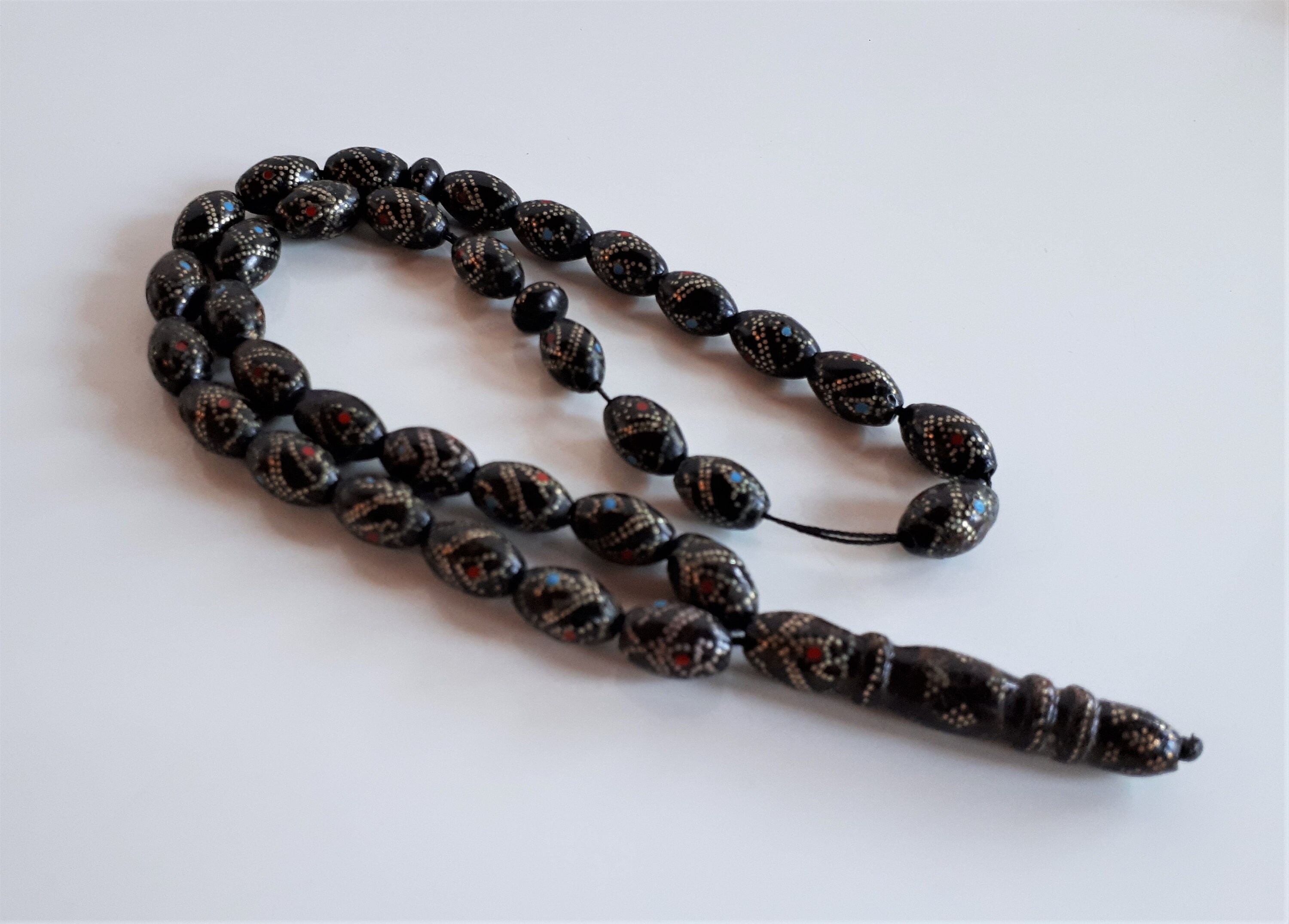 Antique Yemeni Islamic Prayer Beads Black Coral Silver Red - Etsy Canada
