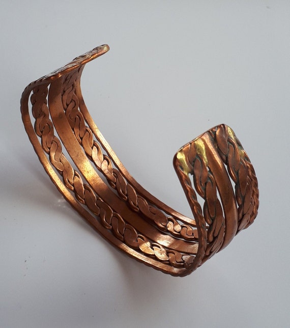 Wide Braided Rope Copper Bracelet Wide Braided Rope Copper Bracelet