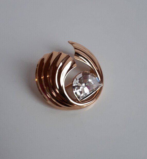 Broche Vintage Orena Paris - Émaillée, Couleur Or, Bijou Ancien D'occasion à L'allure Rétro
