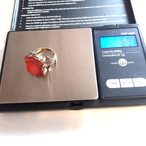 Unisex Big Antique Victorian 12 K carat yellow gold and carnelian shield signet ring size 7